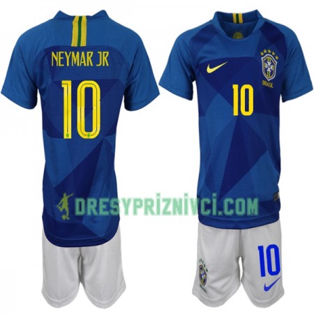 Fotbalový Komplet Brazílie Neymar JR 10 Dětské Venkovní MS 2018 Krátký Rukáv (+ trenýrky)